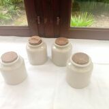 Set of 4 stoneware pots