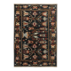 Black floral Persian carpet - Wool