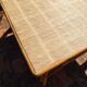 Table basse rotin 1960 signée