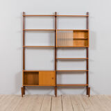 Two bay modular teak wall unit by sven andersen møbelfabrikk, norway, 1960s