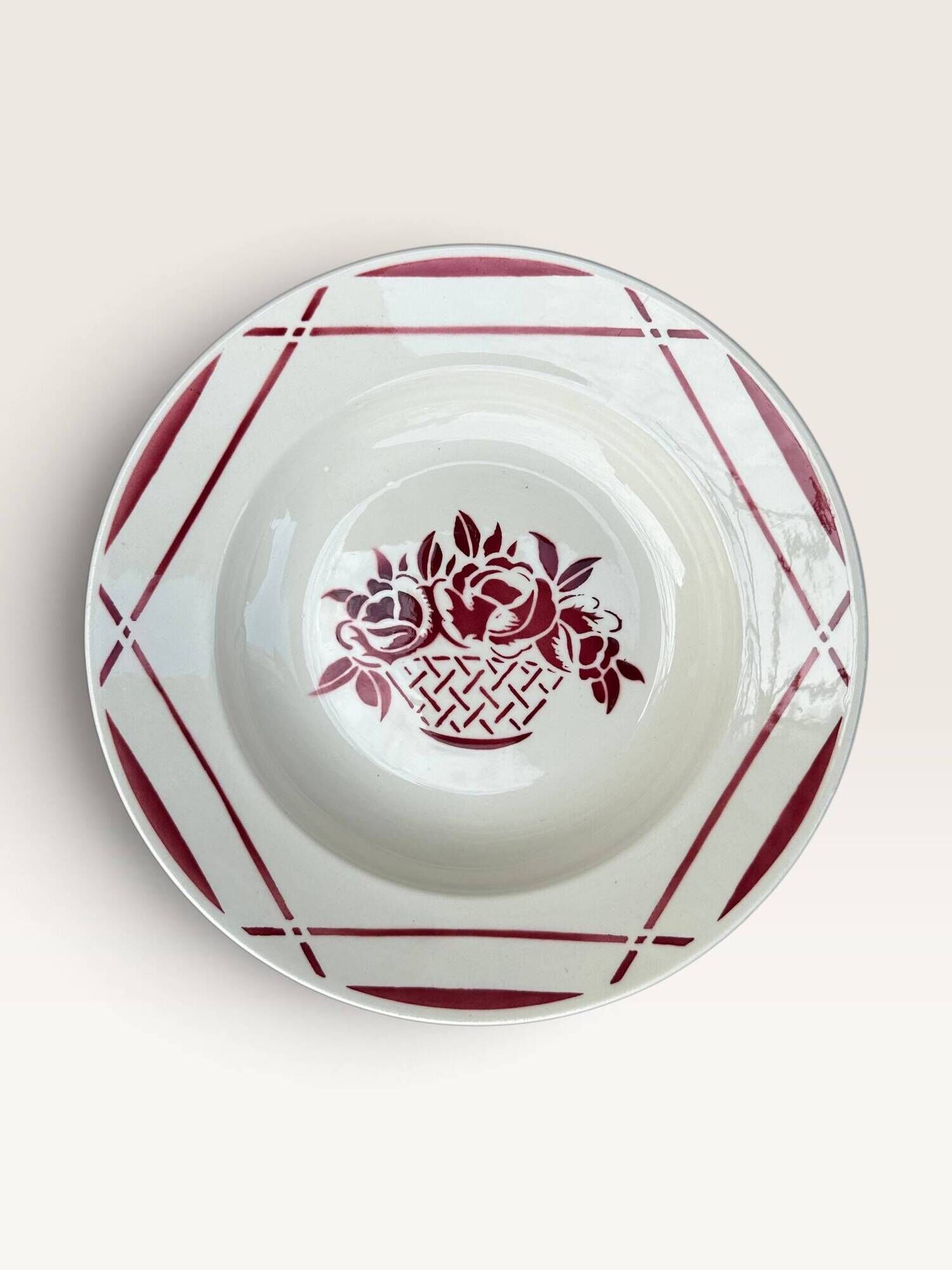 Set of 11 deep plates Badonviller, model Armor