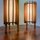 Ib fabiansen wooden space age table lamps by fog and mørup - denmark - 1960s