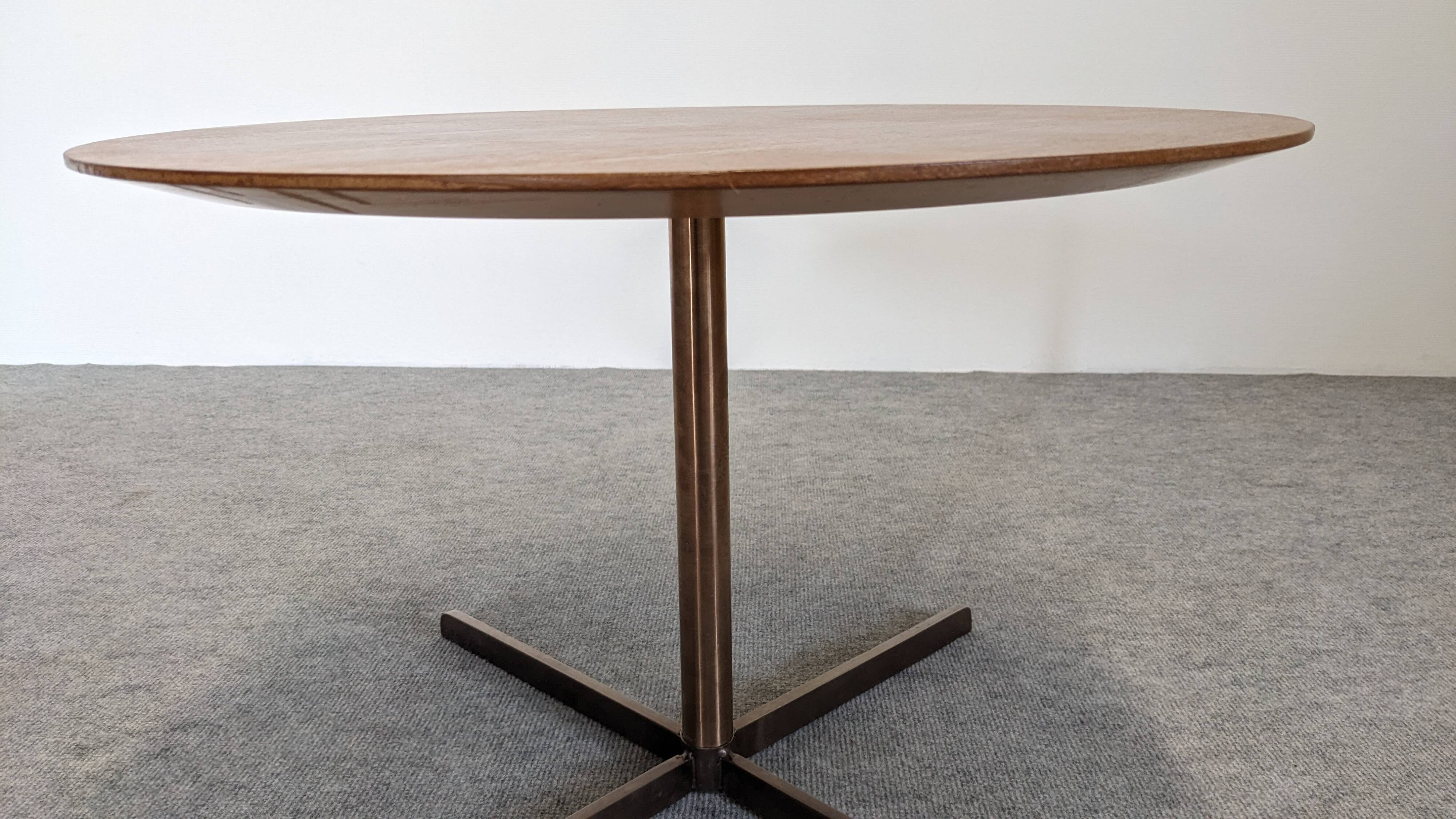 Contemporary round side table or end table.