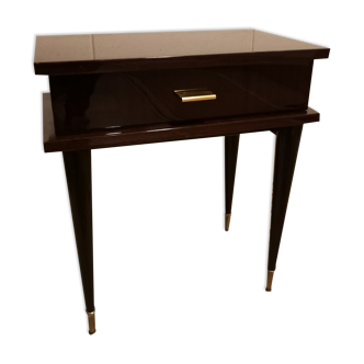 Vintage bedside fomica rosewood style 50-60 with compass feet
