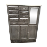 Dentist furniture 9 drawers and 3 doors patina graphoite on white marble