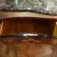 Flowers 18th century marquetry curved Dresser