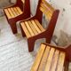 4 vintage Plywood chairs 80s