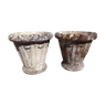 Pair of vases in stone of 19th century Dordogne