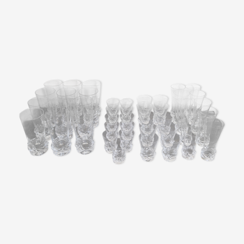 Service vintage de 43 verres en cristal
