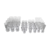Vintage service of 43 crystal glasses