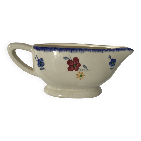 Saucière Mary Lou Digoin Sarreguemines bord bleu