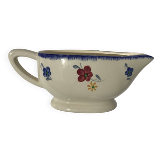 Mary Lou Digoin Sarreguemines sauce boat blue edge