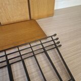 Scandinavian wall shelves teak & metal, 1960s