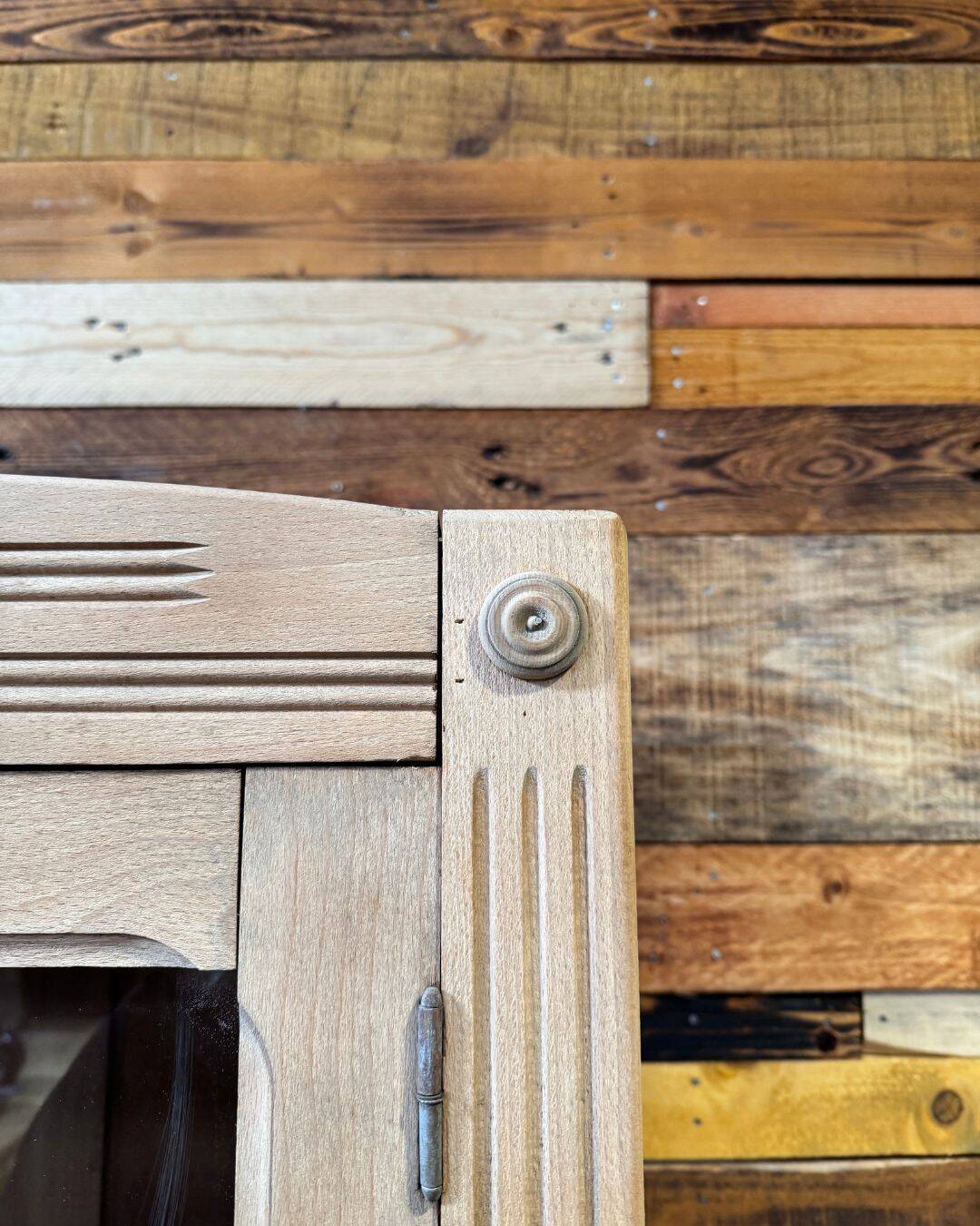 Aero-sanded oak library - 1940s