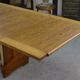 Large solid oak art deco table by Henri Bonjour 1930s