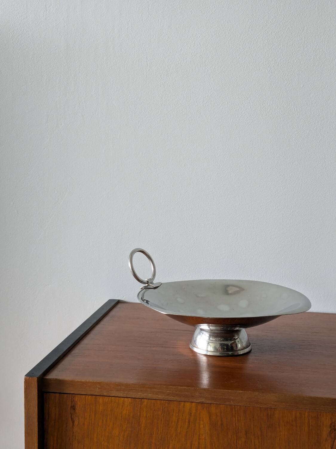 Large vintage metal fruit bowl