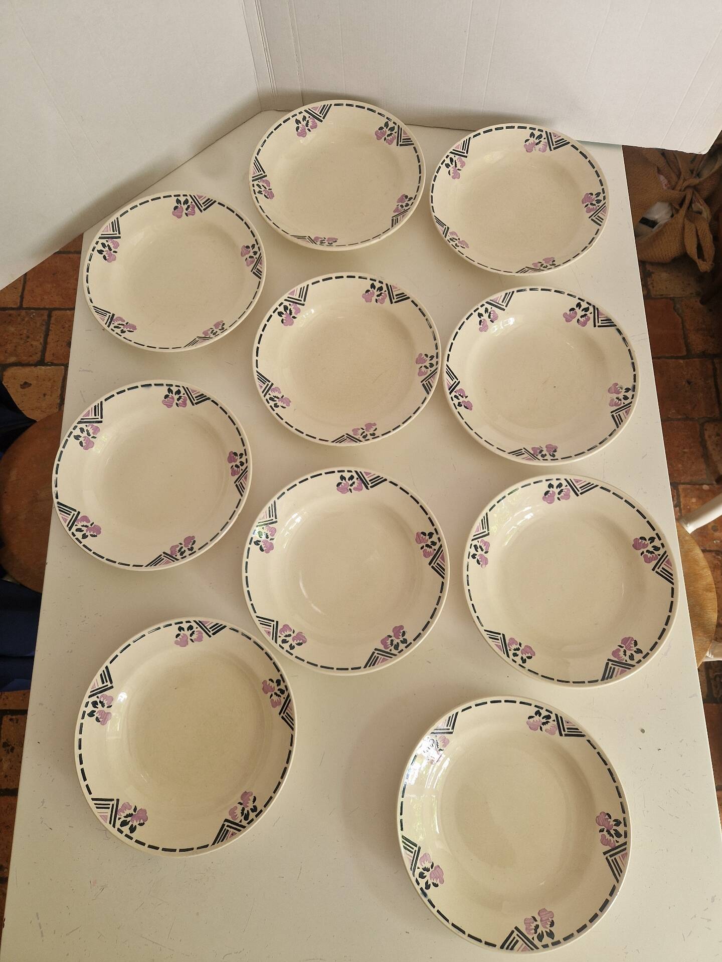 Set of 10 Deep Plates Model Tunis Longchamp Manufacture
