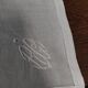 Antique linen napkin embroidered with RC monogram