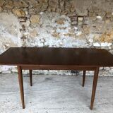 Scandinavian extension teak stretch table in butterfly ephardt by Meredew circa 60's