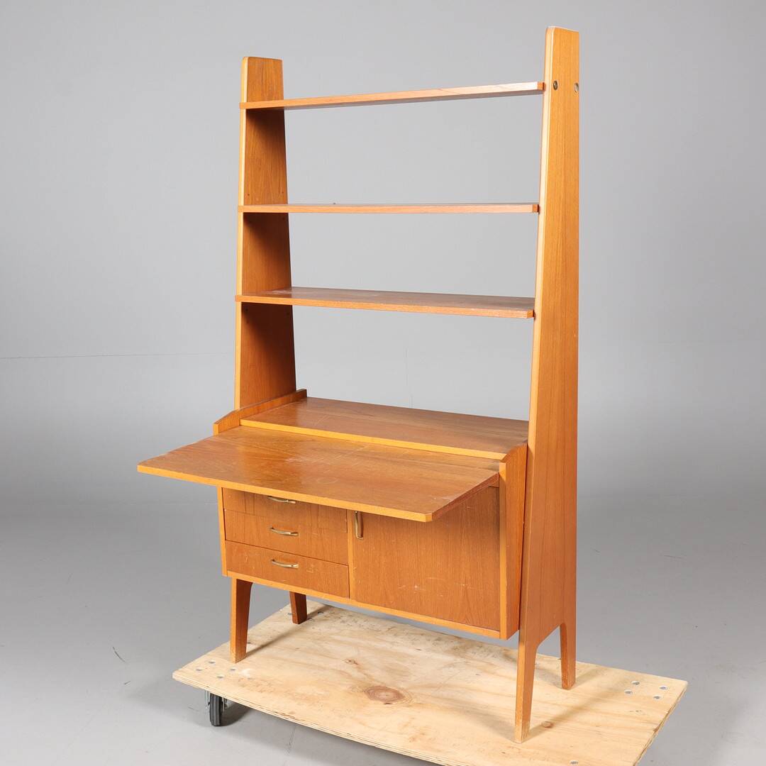 Multifunction teak bookcase 1960 Denmark