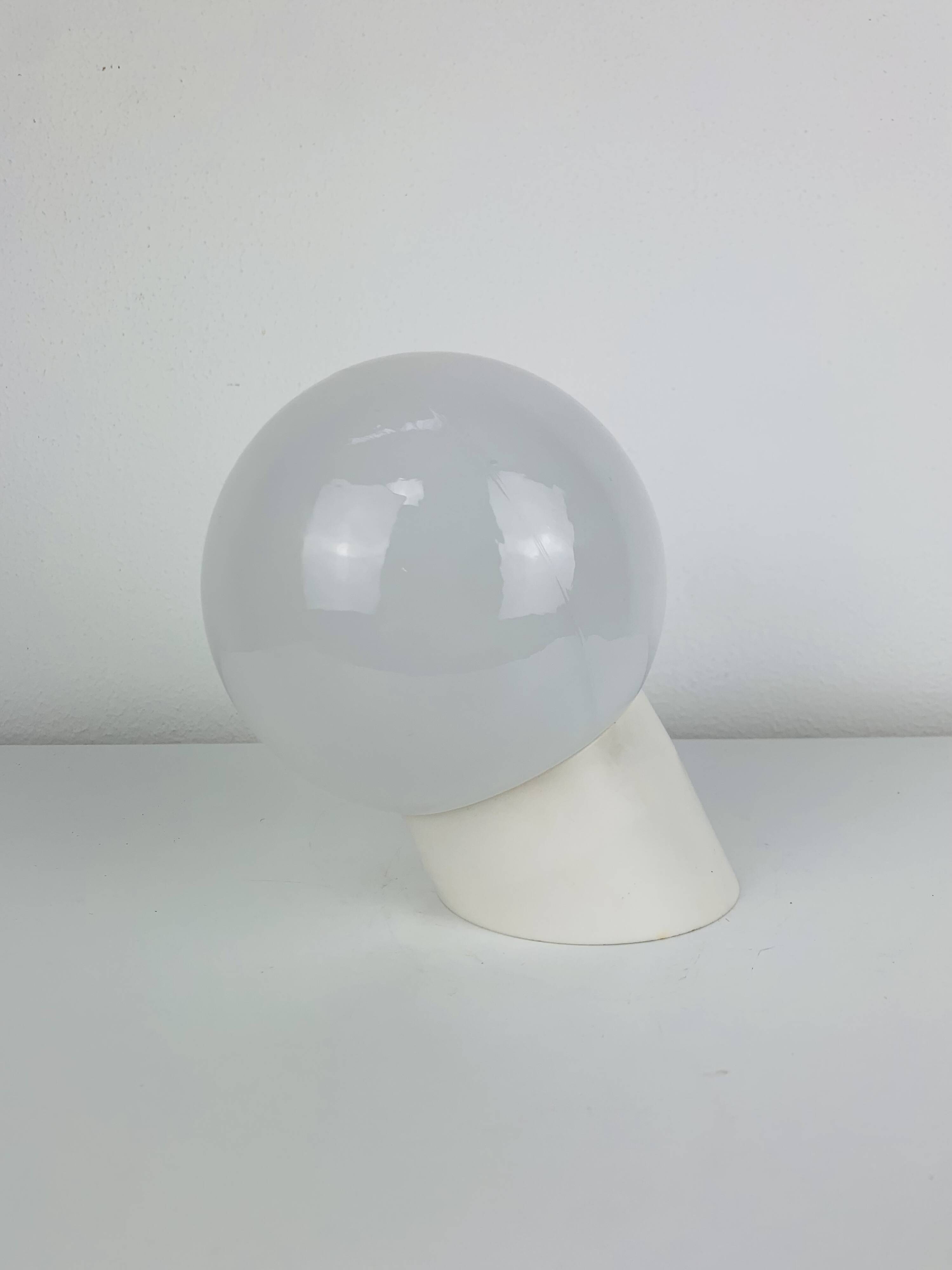 Erco vintage opaline ball wall lamp