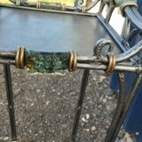 Vintage metal and glass side table