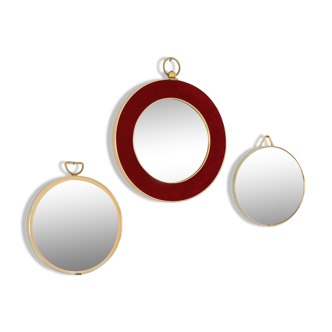 Lot de 3 miroirs bombés / convexe / oeil de sorcière artilux vintage 1960s