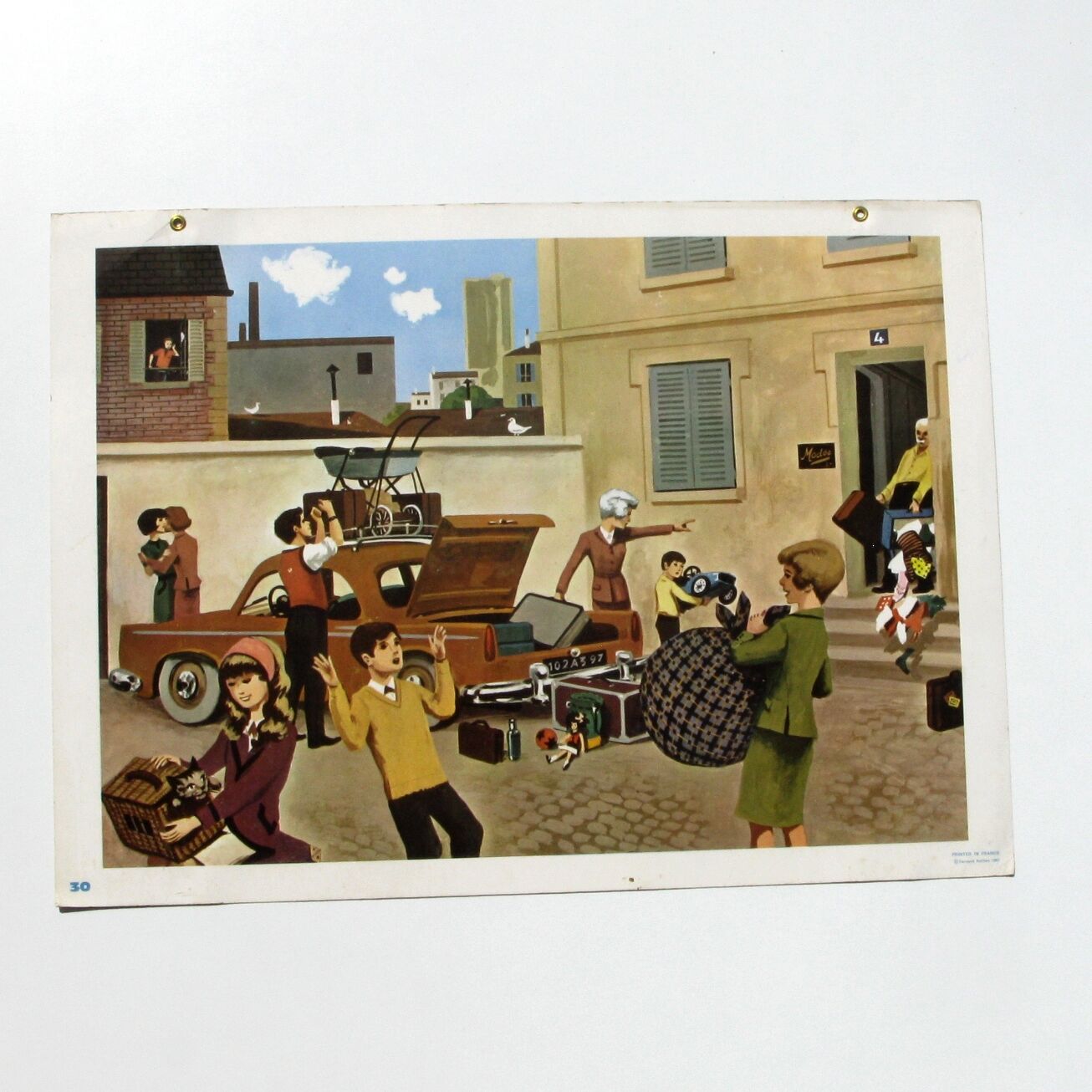 School poster Fernand Nathan 1967 - daily life n°30