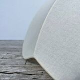 Paire de suspensions fleurs en tissu beige