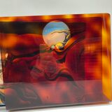 Lucite magazine rack "tortoiseshell", 1970s