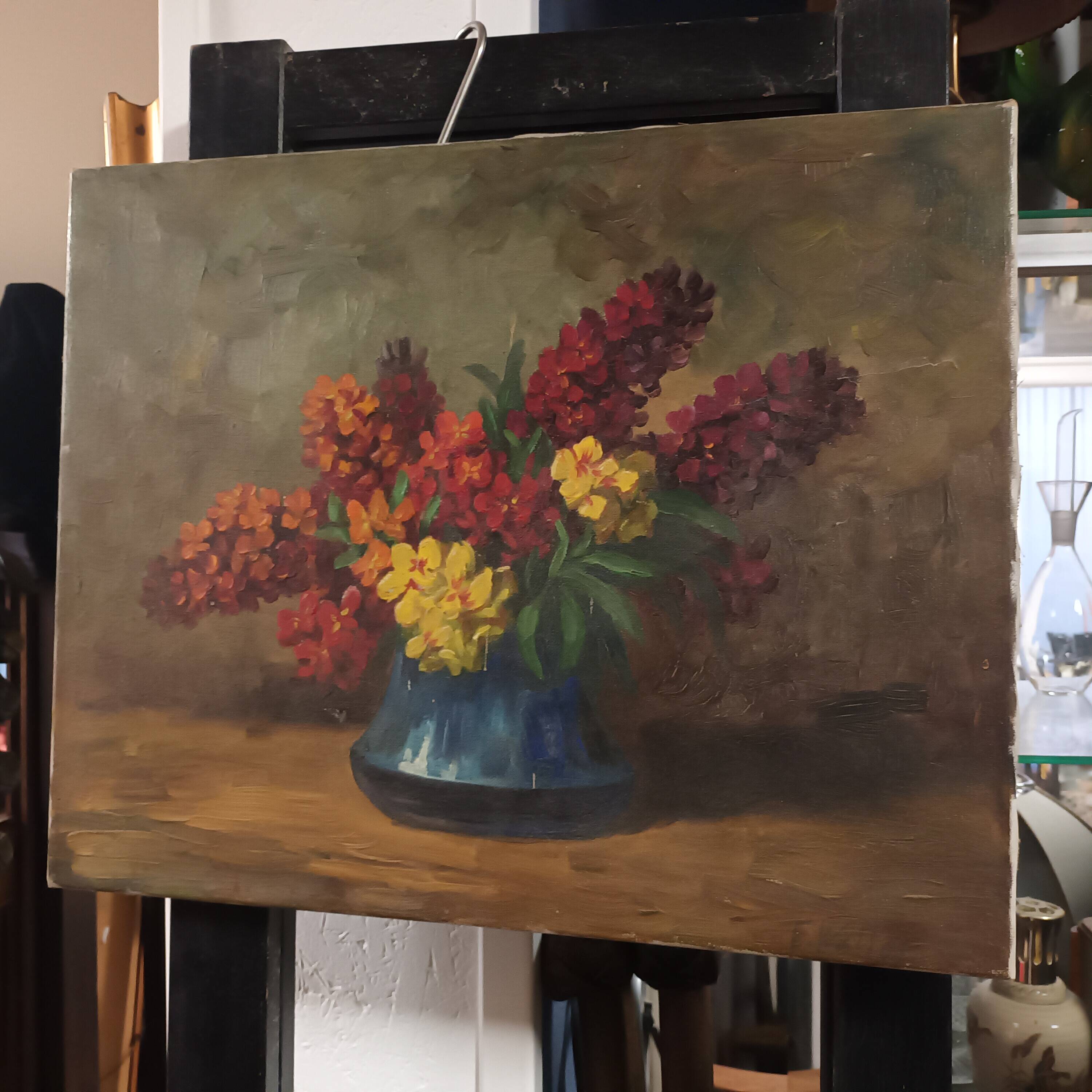painting still life bouquet