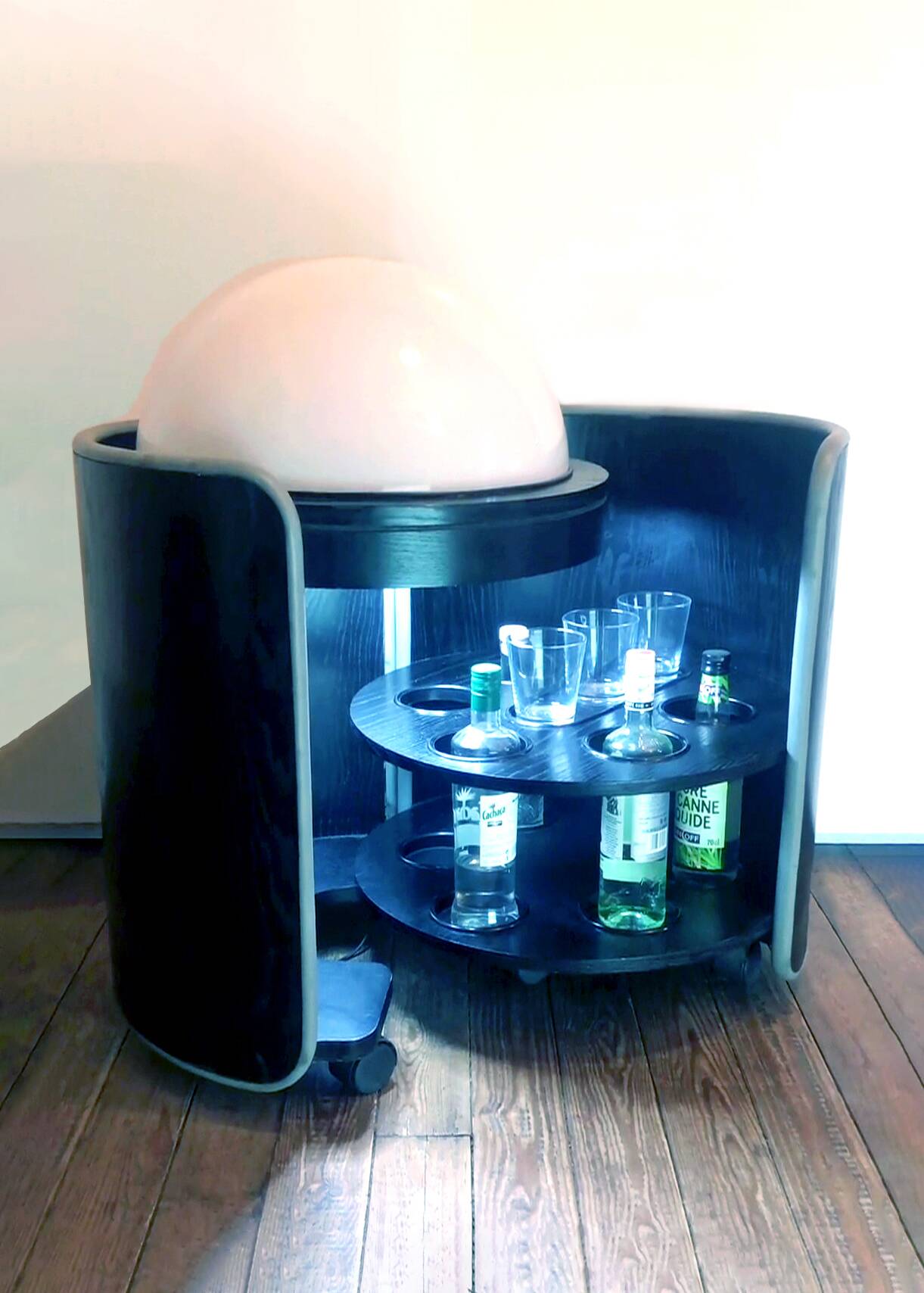 Bar cabinet on wheels by Luigi Massoni, 1960s