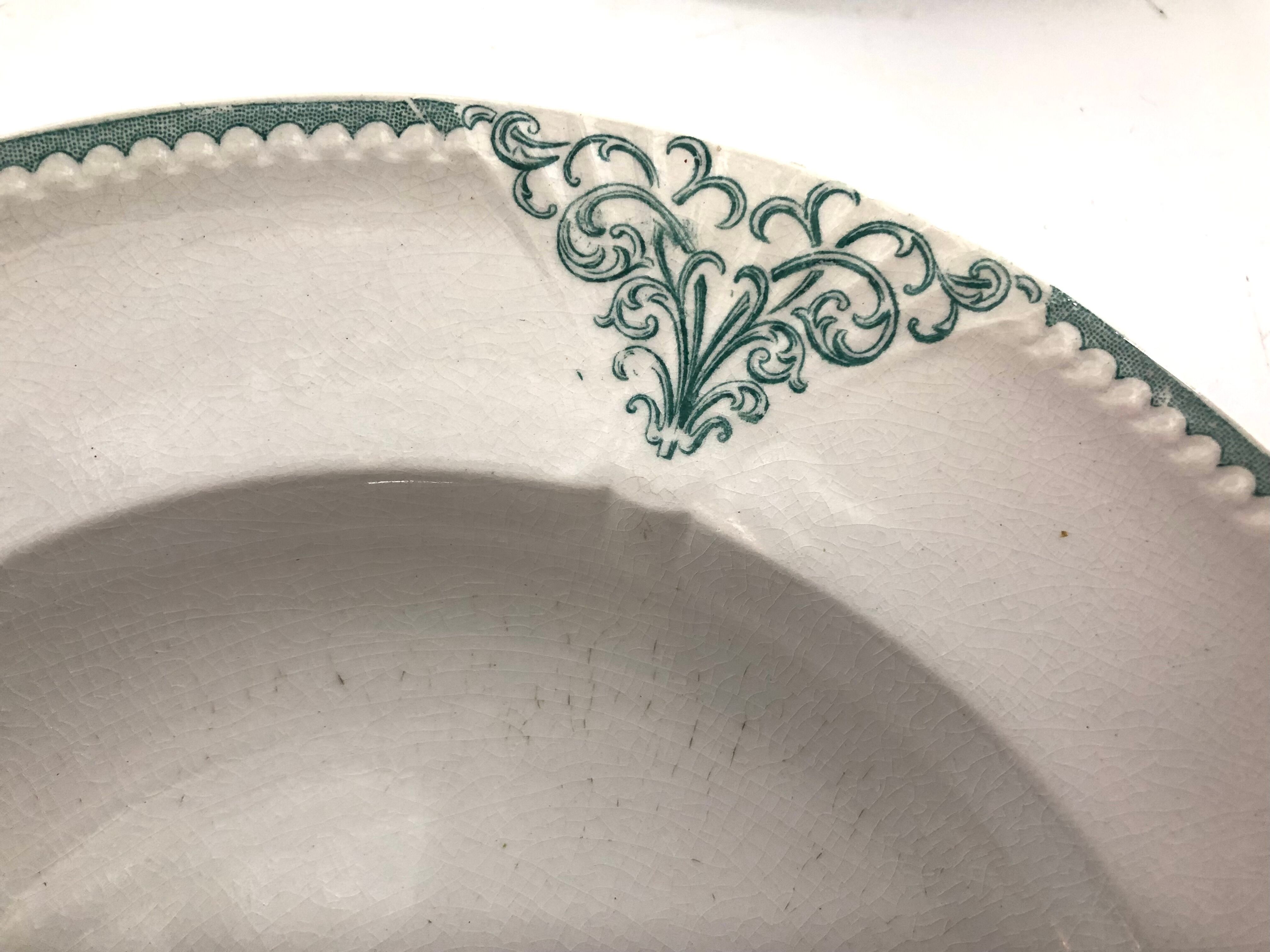 4 hollow plates Sarreguemines Digoin model Provence