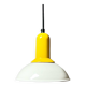 Vintage 80s Yellow Ceramic Pendant Lamp by Imago Italy - New Old Stock