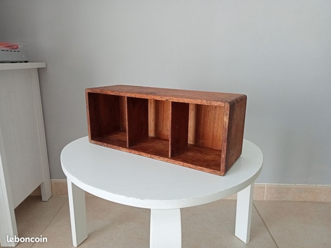 Vintage teak wall shelf