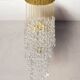 Murano glass and brass spiral chandelier, Italy, 1970s