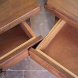 Pair of solid wood nightstands Aranjou, bedside table, end table.