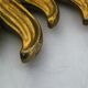 Old mirror sun domed golden wood "witch's eye"