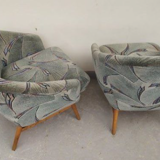 Pair of vintage bucket chairs 60s