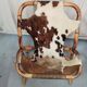 Pair of armchairs bamboo leather skin rohé noordwolde