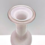 Pink Encased Murano Glass Bottle Vase with Gold Leaf by Salviati, Italy