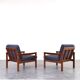 Mid-Century Danish Teak Lounge Chairs by Arne Vodder for Komfort, 1960s