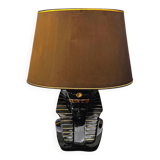 Vintage sphinx lamp in glazed ceramic – Hollywood Regency style