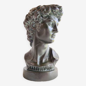 Sculpture en plâtre patiné bronze - David
