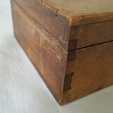 Old wooden box assemblage dovetail 19th century