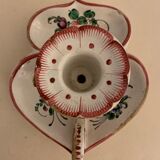 Candle holder or cellar rat in polychrome earthenware