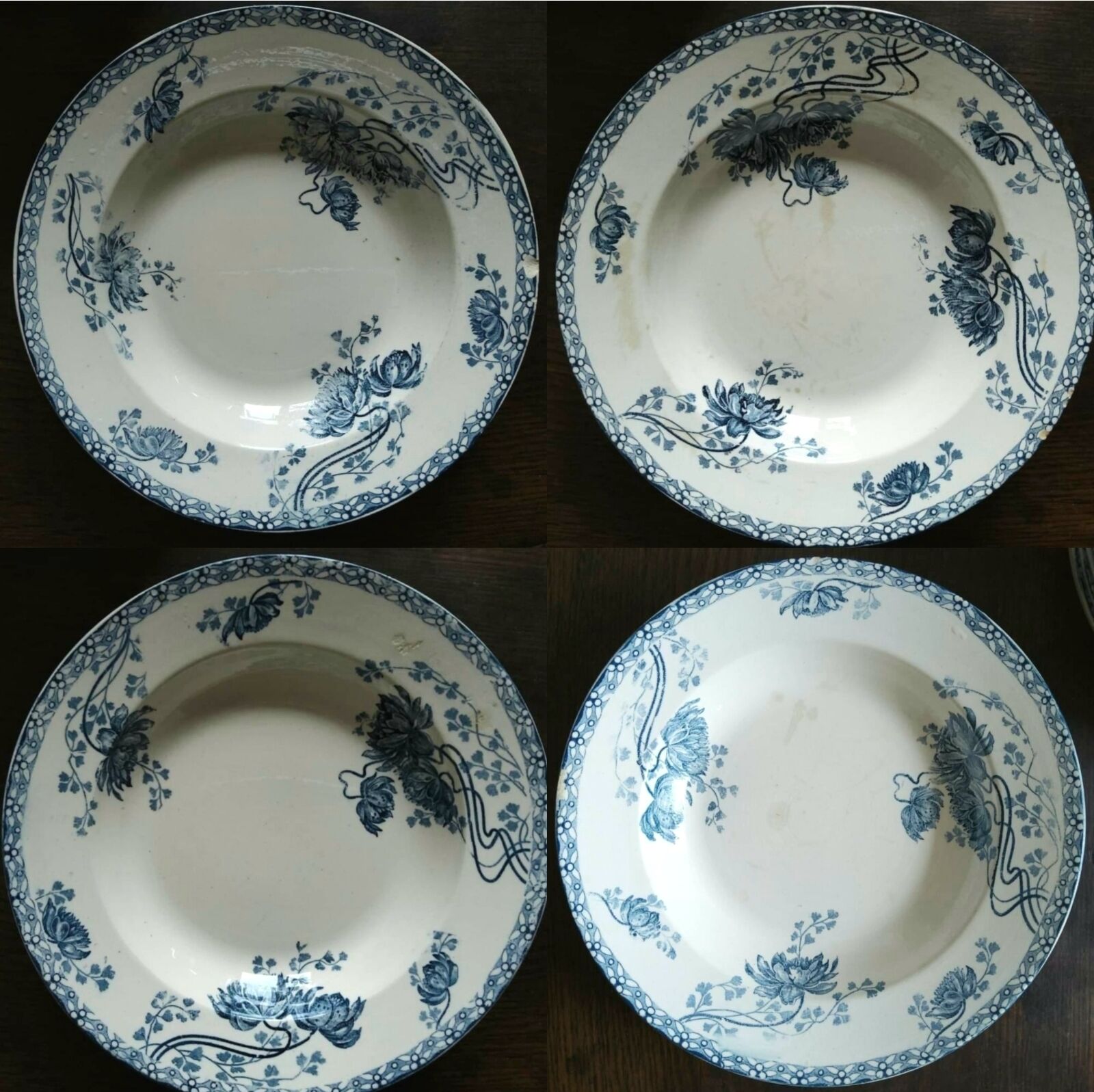 Lot of old plates in iron earth