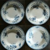 Lot de 21 assiettes anciennes en terre de fer