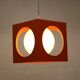 Orange Poker Dice Pendant Lamp - 1970s Space Age Lighting