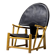 Piero Palange - G23 "Hoop" chair in Saddle black leather